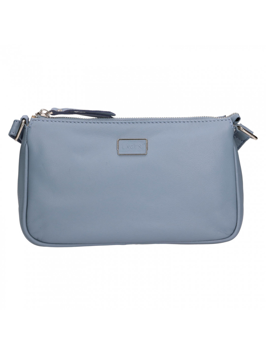 Dámská kožená crossbody kabelka Lagen Elara – modrá